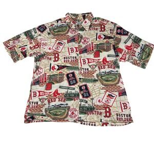 Reyn Sports Boston Red Sox MLB Baseball Shirt All Over Print Fenway Park Mens XL